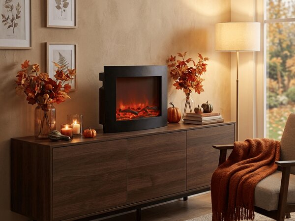 LED ukrasni moderni kamin COZY WARM 40x50 cm, crni