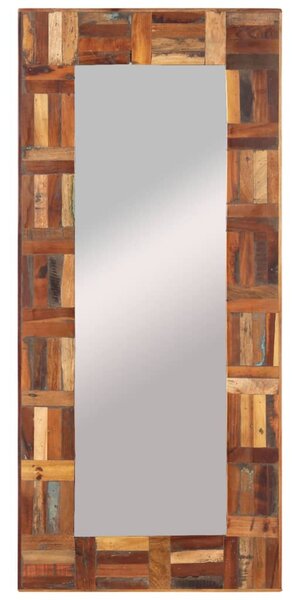 VidaXL Zidno ogledalo od masivnog obnovljenog drva 50 x 110 cm