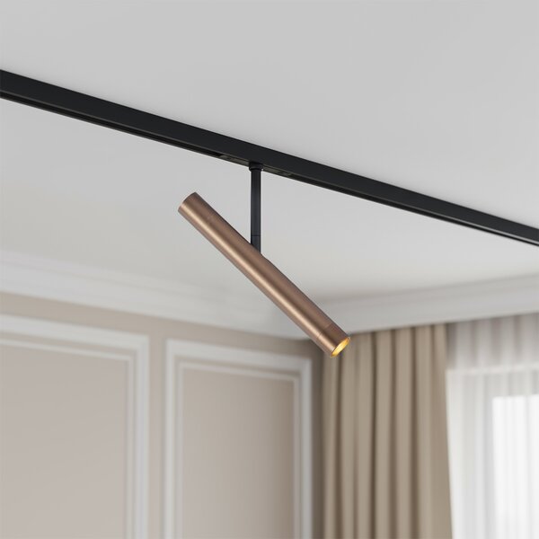 Moderan tamno brončani reflektor za 1-fazni sustav tračnica - Slimline Avery