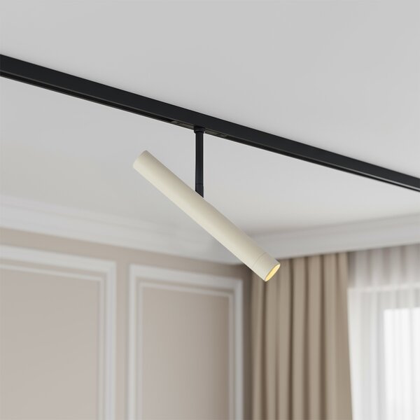 Moderni reflektor bež s crnom bojom za 1-fazni sustav tračnica - Slimline Avery
