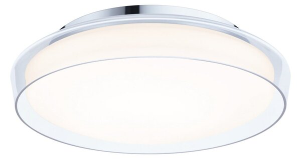 Paulmann Luena LED stropna svjetiljka, IP44, krom, Ø 35 cm, Metalik, Dnevni boravak/blagovaonica, Metal
