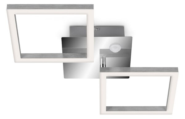 Telefunken LED senzorsko stropno svjetlo Okvir krom/aluminij 47x23cm, Metalik, Dnevni boravak/blagovaonica, Metal, Strop s više plamena
