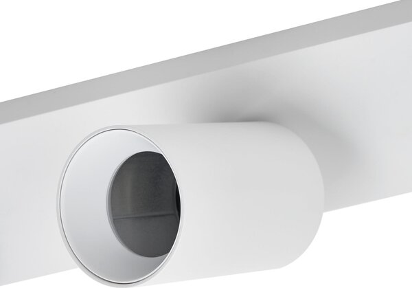 Arcchio Reflektor Brinja, bijeli, kvadratni, Ø 7 cm, 4 žarulje, GU10, prigušiva, Bijela, Dnevni boravak/blagovaonica, Aluminij