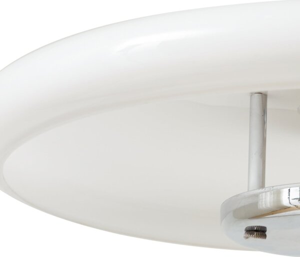 Lindby Branford podna lampa, retro, bijela/zelena, opalno staklo/mramor, Zelena, Dnevni boravak/blagovaonica, Staklo