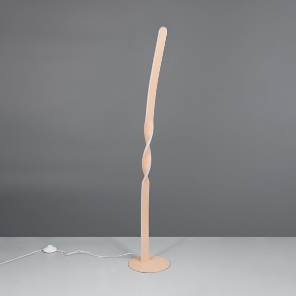 Reality Leuchten LED podna lampa Ginko, pijesak, metal, visina 110 cm, Bež, Dnevni boravak/blagovaonica, Metal