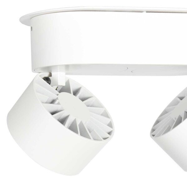 Steinhauer LED stropni reflektor Fez, bijeli, 2 žarulje, metalni, okretni, prigušiva, Bijela, Dnevni boravak/blagovaonica, Metal