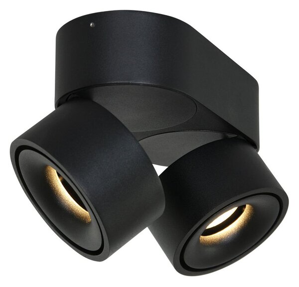 Steinhauer LED stropni reflektor Fez, crni, 2 žarulje, metalni, okretni, prigušiva, Crno, Dnevni boravak/blagovaonica, Metal
