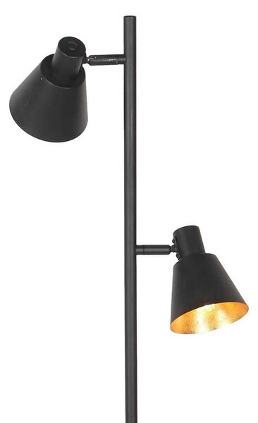 Steinhauer Oeroe podna lampa, dvije žarulje, crna, metalna, E14, Dnevni boravak/blagovaonica, Metal
