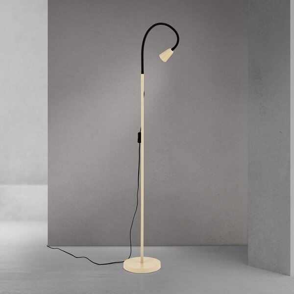 ORION Podna lampa s točkicama, kaki, visina 145 cm, fleksibilni krak, GU10, Bež, Dnevni boravak/blagovaonica, Metal