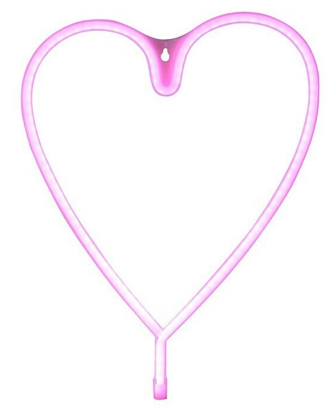 Just Light Ukrasna LED svjetiljka Herz Pink (D x Š x V: 8,5 x 29,5 x 24 cm, Mrežni pogon)