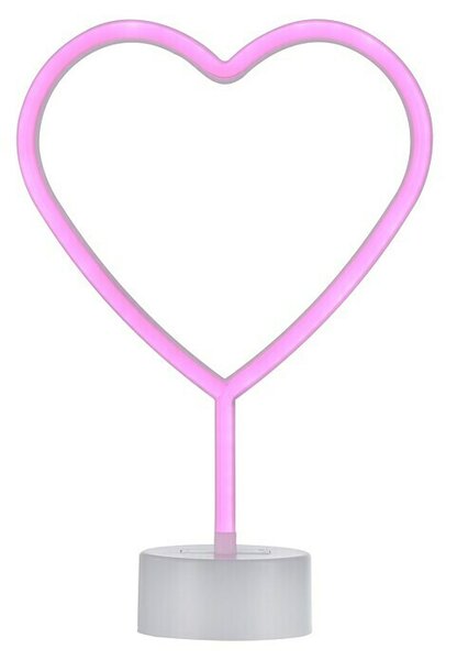 Just Light Ukrasna LED svjetiljka Herz Pink (D x Š x V: 8,5 x 29,5 x 24 cm, Na baterijski pogon)