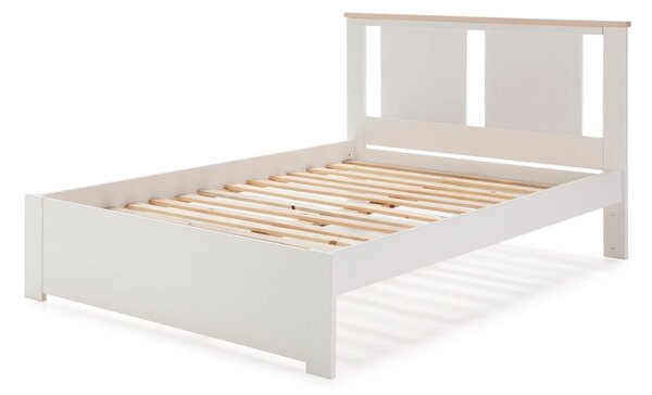 Bijeli bračni krevet s podnicom 140x190 cm Enara – Marckeric