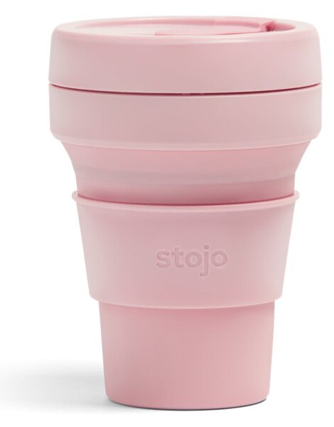 Ružičasta putna šalica Stojo Pocket Cup Carnation, 355 ml