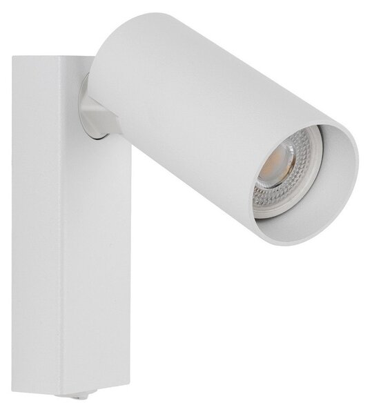 Nowodvorski Lighting Zidni reflektor FOURTY, bijeli, visina 17 cm, metalni, GU10, Bijela, Dnevni boravak/blagovaonica, Metal