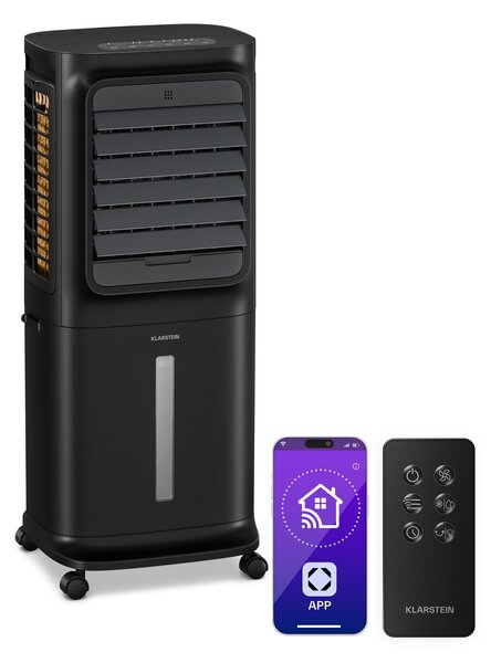 Klarstein Breezcube inteligentni rashlađivač zraka s vodenim hlađenjem | 340 m³/h | 10 l | 30 m² | 3 načina rada | 50 W