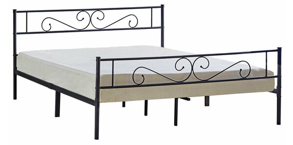 Krevet Comfivo 345Bračni, Crna, 180x200, Metal, Basi a doghePodnice za krevet, 187x210x90cm