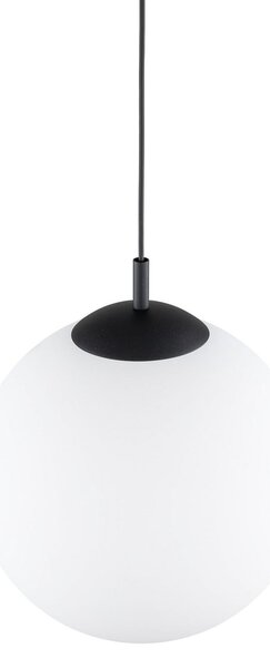 TK Lighting Viseća svjetiljka Esme, opalno staklo, jedna žarulja, Ø 35 cm, prigušiva, Bijela, Dnevni boravak/blagovaonica, Staklo, Metak