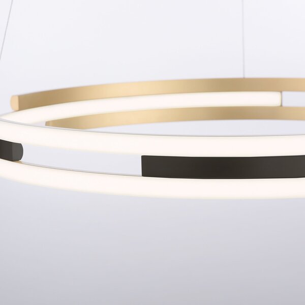 Q-Smart-Home Paul Neuhaus Q-Beluga LED viseća svjetiljka, mesing, prigušiva, Zlato / mjed, Dnevni boravak/blagovaonica, Metal