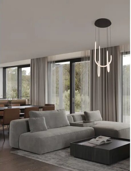 TOPAZ LED VISILICA CRNA 40W IP20 3000K TRIAK PRIGUŠLJIVA NL9100151