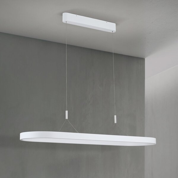 ORION LED visilica Carrara, bijela, podesiva po visini, CCT, prigušiva, Bijela, Dnevni boravak/blagovaonica, Aluminij