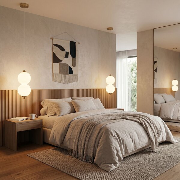 LED viseća stropna lampa LHJ117-2CP brušeno zlato