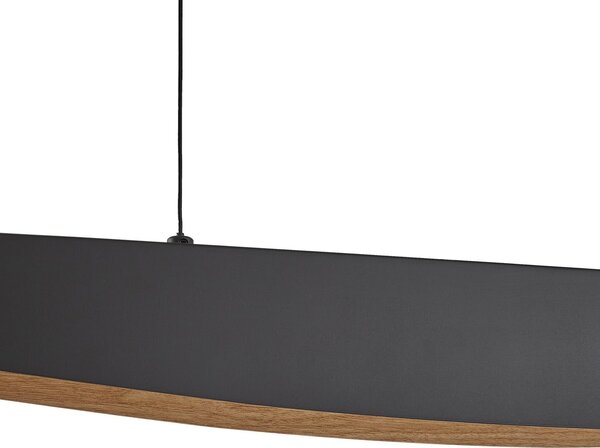 Lucande LED viseća svjetiljka Clavit, crna, 140 cm, prigušljiva, prigušiva, Crno, Dnevni boravak/blagovaonica, Metal