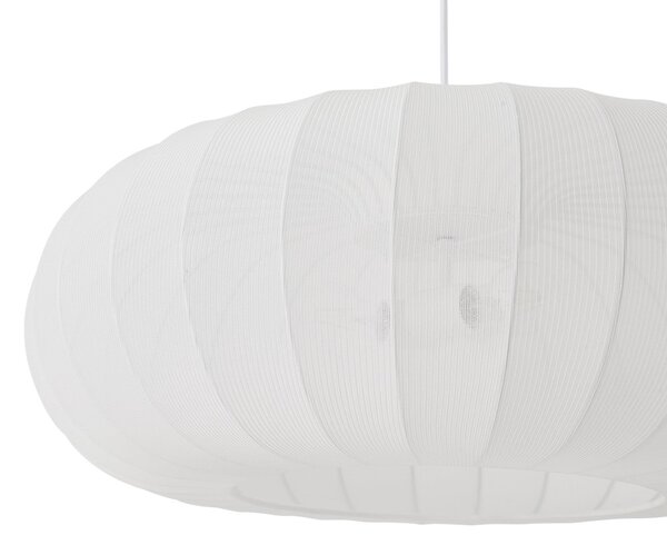 Lindby viseća svjetiljka Helin, bijela, Ø 70 cm, tekstil, 3 x E27, prigušiva, Bijela, Dnevni boravak/blagovaonica, Tkanina / tekstil