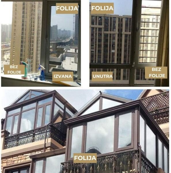 Samoljepljiva reflektirajuća folija za staklo