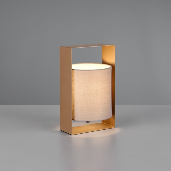 Reality Leuchten Stolna lampa Pail, kava, metal, visina 27 cm, Smeđa / hrđa, Dnevni boravak/blagovaonica, Metal
