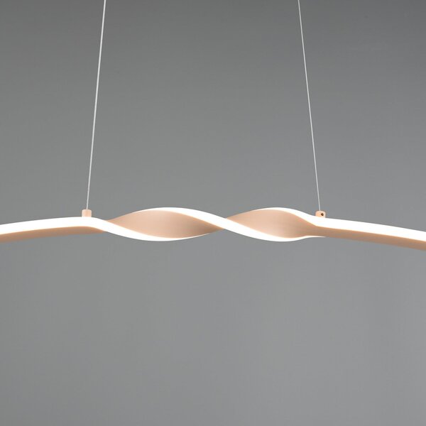 Reality Leuchten LED viseća svjetiljka Ginko, pijesak, metal, duljina 79 cm, Bež, Dnevni boravak/blagovaonica, Metal