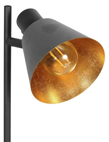 Steinhauer Stolna lampa Oeroe, 1 žarulja, crna, metalna, E14, Crno, Dnevni boravak/blagovaonica, Metal