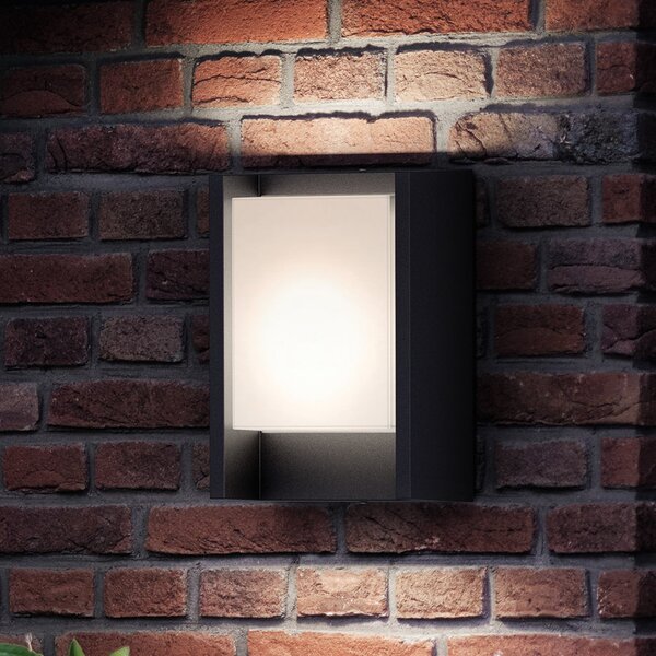 Philips LED vanjska zidna svjetiljka Arbour UE, set od 2, 2700 K, Crno, Aluminij