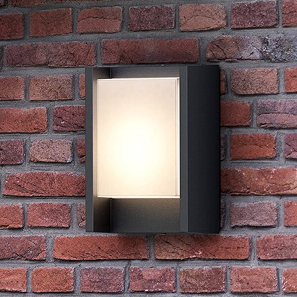 Philips Arbour LED vanjska zidna svjetiljka, 1 žarulja, pakiranje od 2 žarulje,, Sivo, Aluminij