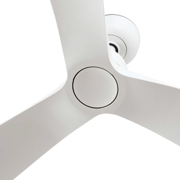 FARO BARCELONA Outwood stropni ventilator, bijeli, DC, tihi, Ø 150 cm, IP44, Bijela, Dnevni boravak/blagovaonica, Plastika