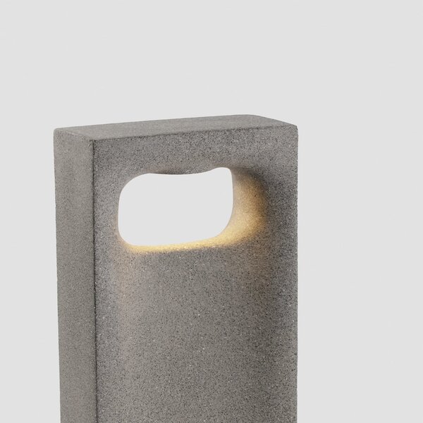 FARO BARCELONA LED postolje Glint, 2700K, 40 cm, siva, beton, IP55, Sivo, Beton