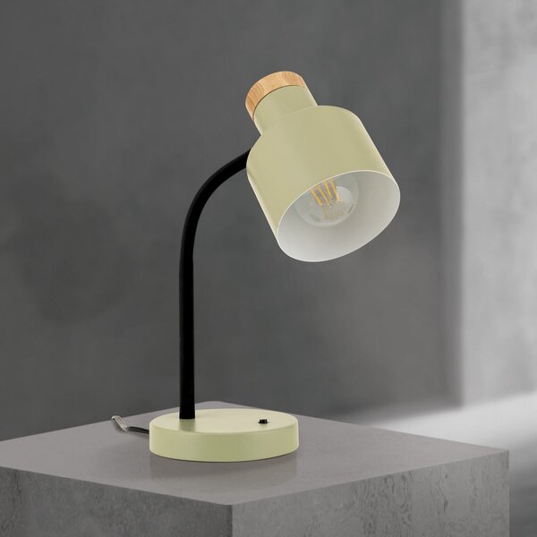 ORION Stolna lampa Gili, svijetlozelena, čelik, visina 35 cm, E27, Zelena, Dnevni boravak/blagovaonica, Metal