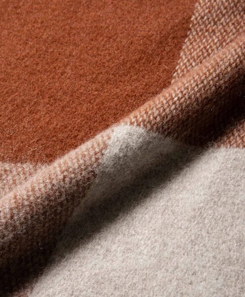 Vunena deka Block Rust 130x180
