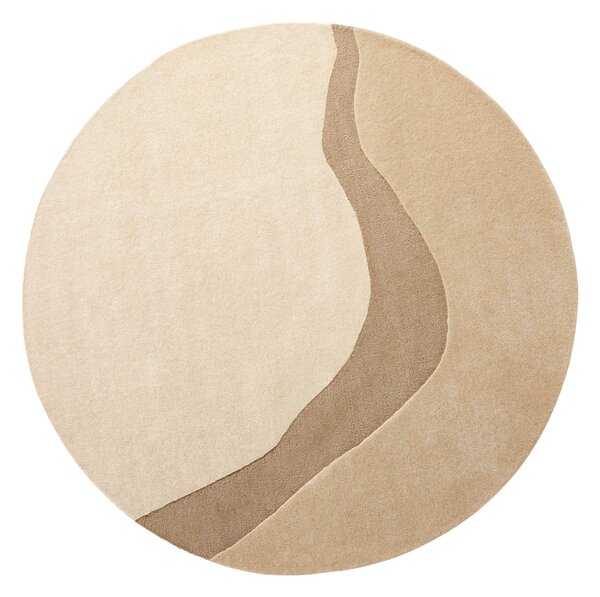 Vuneni Tepih Figari Linen Round
