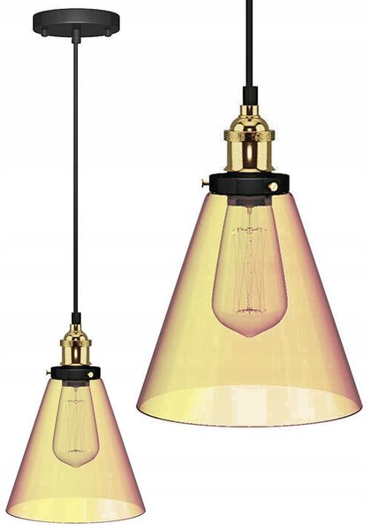 Staklena stropna svjetiljka VERTO A BROWN APP043-1CP