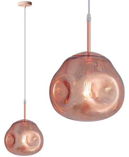 Privjesak stropna svjetiljka Staklo APP333-1CP ružičasto zlato