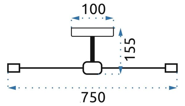 Svjetiljka Pauk 10 Crno zlato APP503-10C