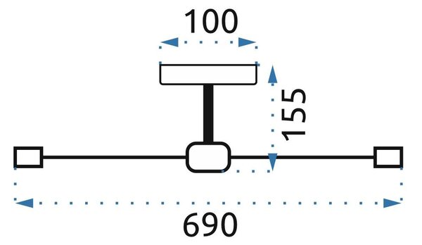 Svjetiljka Pauk 6 Crno zlato APP501-6C