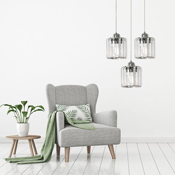 Kristalna stropna svjetiljka Silver APP510-3CPR