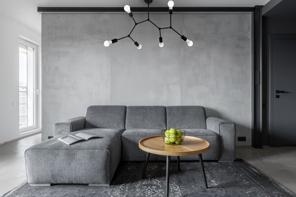 CLASSIC BLACK STROPNA SVJETILKA METAL LOFT APP737-6C Crna