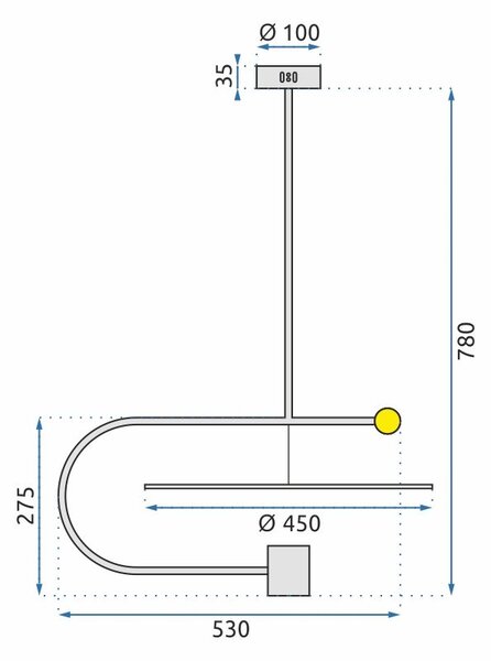 Lampa Sufitowa LED Czarna APP589-1CP