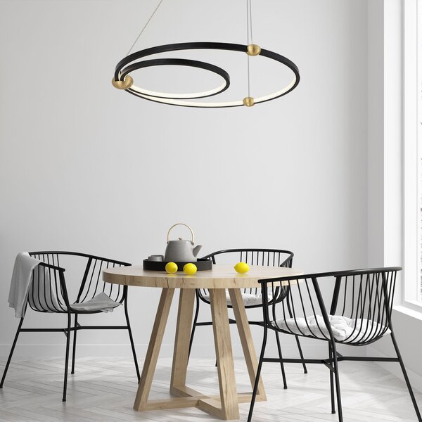 Black Ring led lampa + daljinski upravljač APP692-30-50