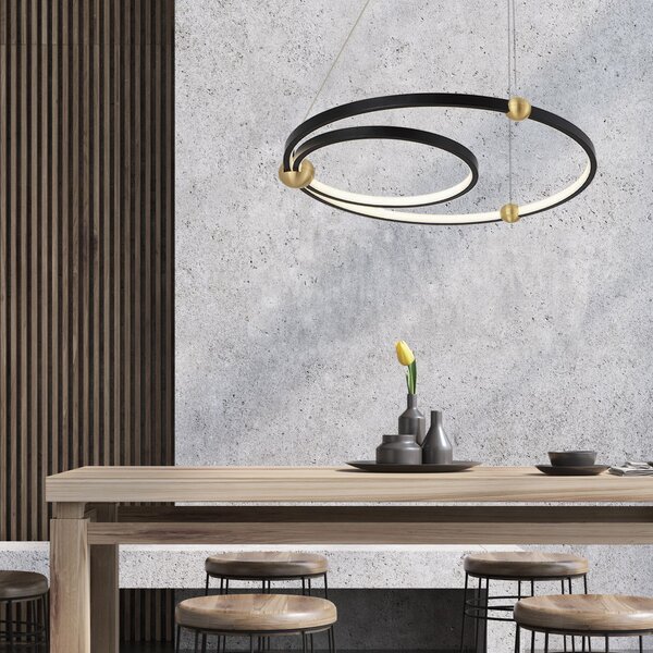 Black Ring led lampa + daljinski upravljač APP692-30-50