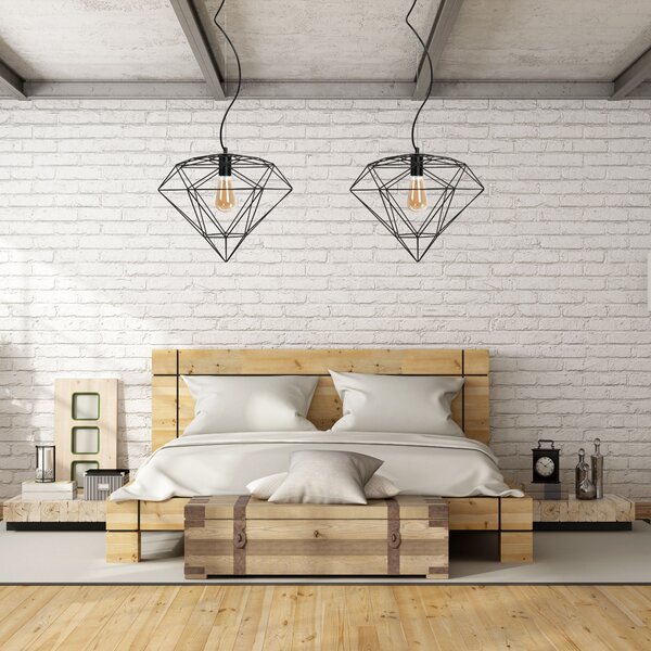 VISEĆA LAMPA DIAMOND METAL LOFT BLACK APP563-1CP