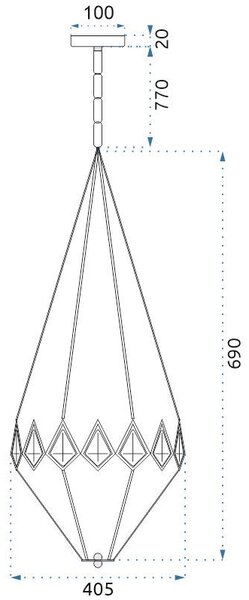 VISEĆA SVJETILJKA DIAMOND APP767-3CP