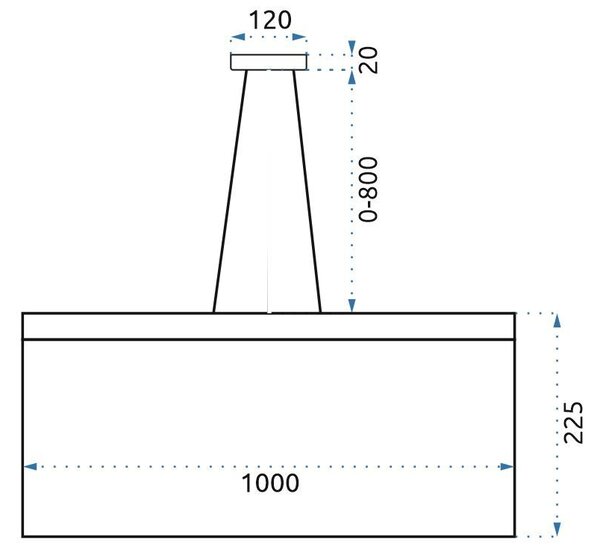 Glamur LED lanac App891-CP viseća svjetiljka